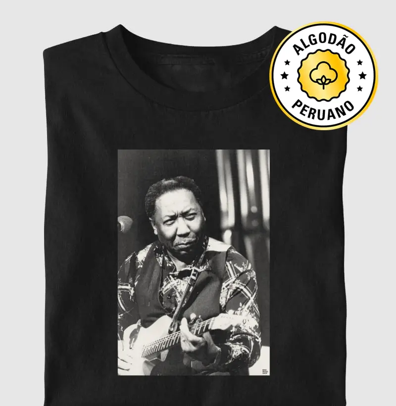 Muddy Waters, 1976 - Camiseta Algodão Peruano