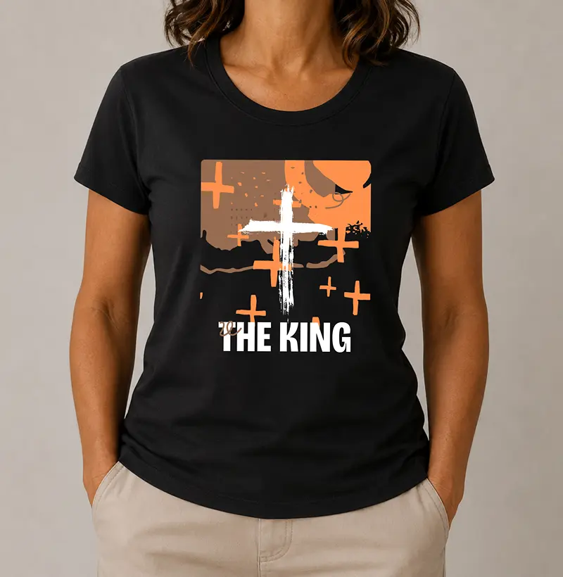 Camiseta Feminina THE KING - Estampa Branca - Camiseta