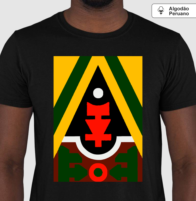 Camiseta Abstracionismo Geométrico Algodão Peruano