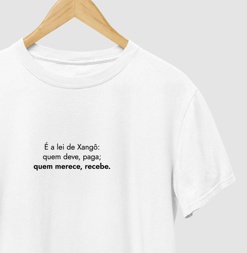 Camiseta Umbanda A Lei de Xangô – Estampa Escura - Camiseta