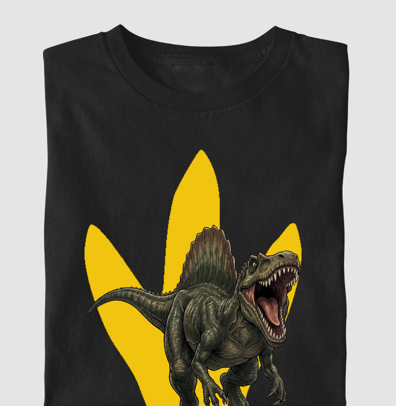 Camiseta Dinossauro Espinossauro Furioso Algodão Premium Dinoloco