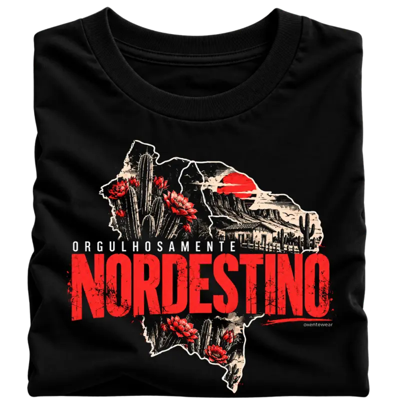 Camiseta Orgulhosamente Nordestino (premium) | OxenteWear - Camiseta