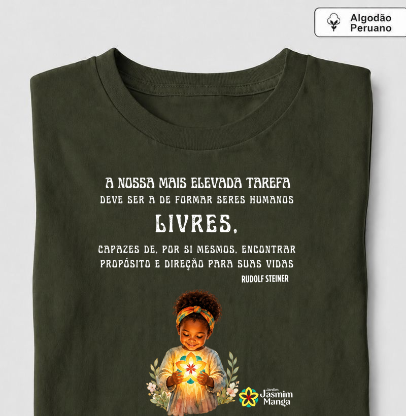 Camiseta Jasmim Manga v3 - Camiseta Algodão Peruano