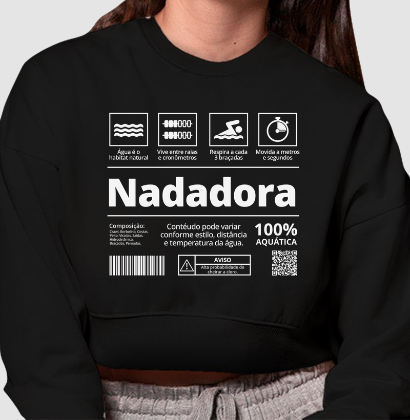 Rótulo Nadadora - Cropped Moletom