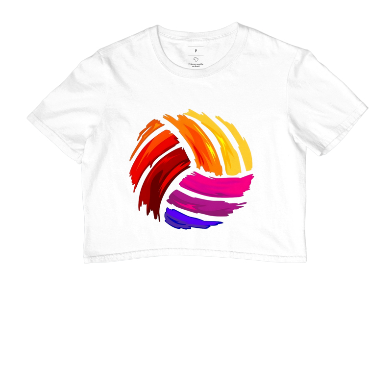 Camiseta Cropped - Bola de Vôlei
