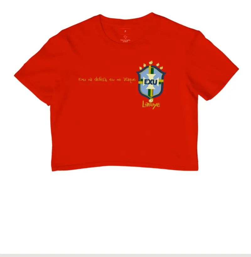 Cropped Exu Copa no Terreiro Red/Preta/Marinho/Verde Maria Patuá