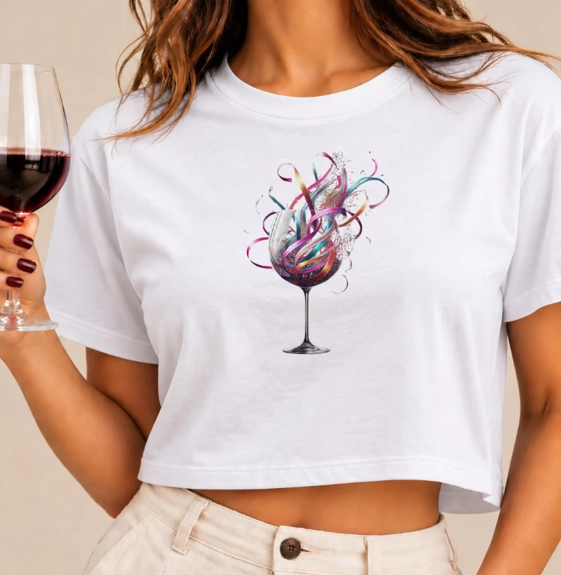 Camiseta Brinde de Carnaval - Cropped