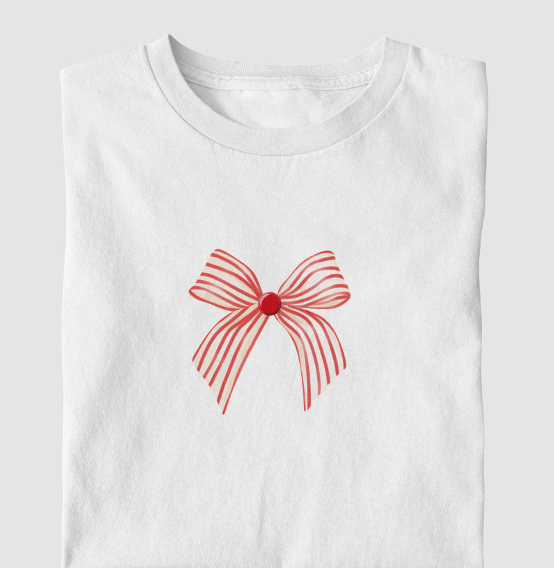 Camiseta Infantil Laço Vermelho