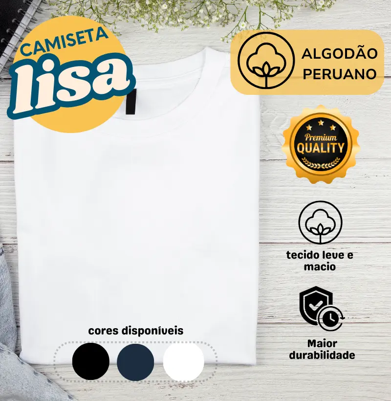 Camiseta Lisa Premium