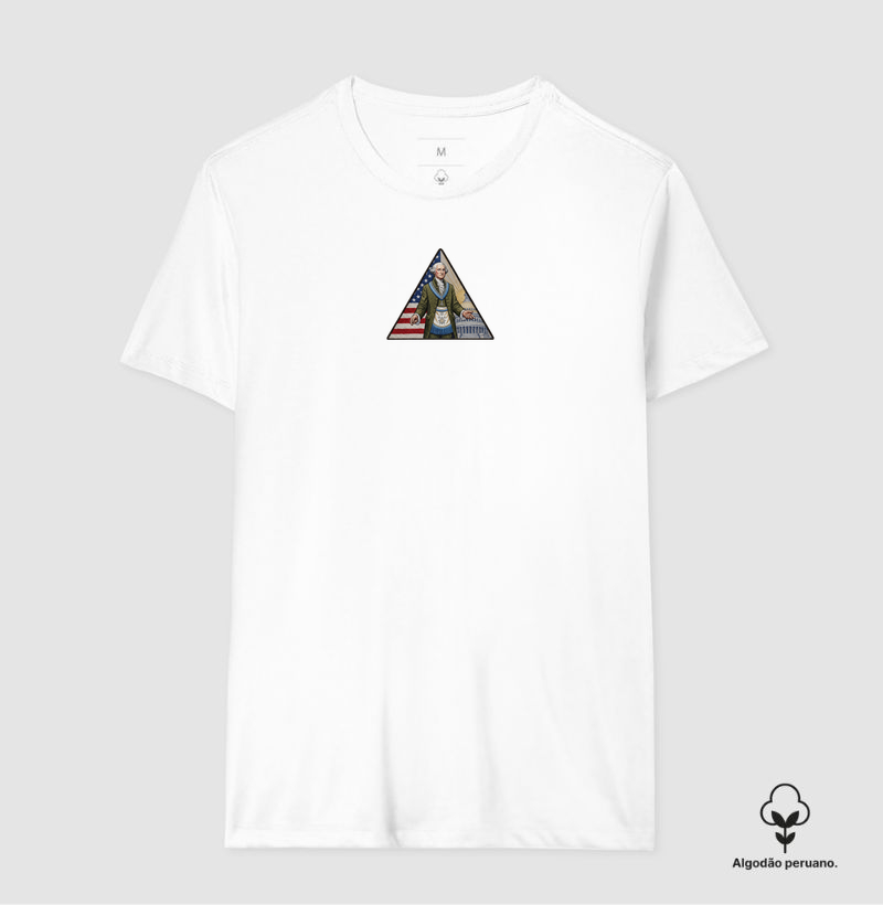 Camisa Maçônica O Legado de Washington esilo bordado Algodão Peruano
