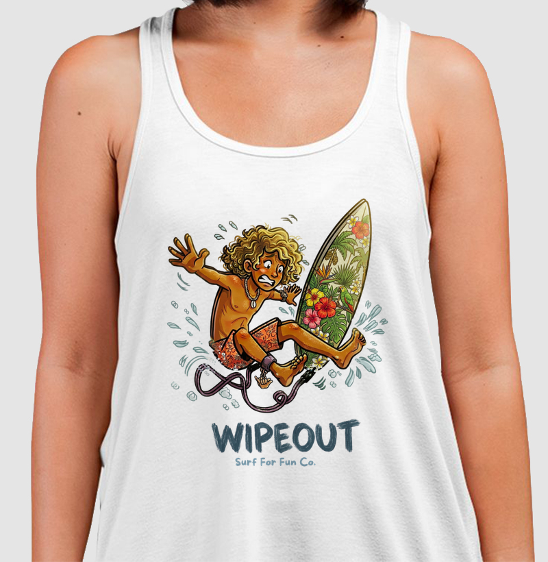 Estampa Exclusiva Surf "WIPEOUT" - Camiseta Masculina de Alta Qualidade