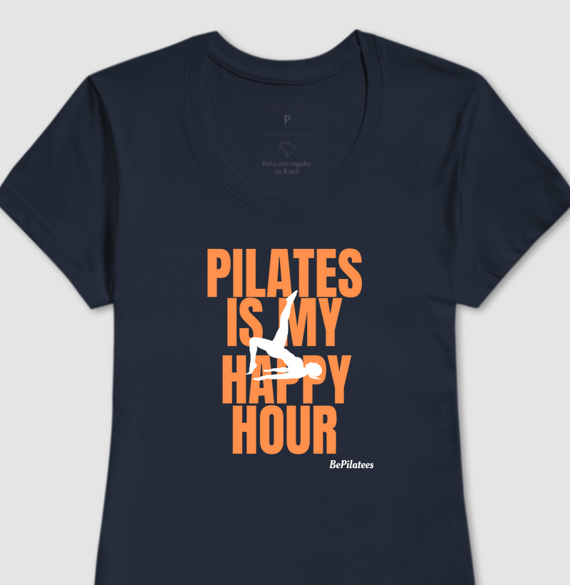 Pilates is my happy hour - orange
