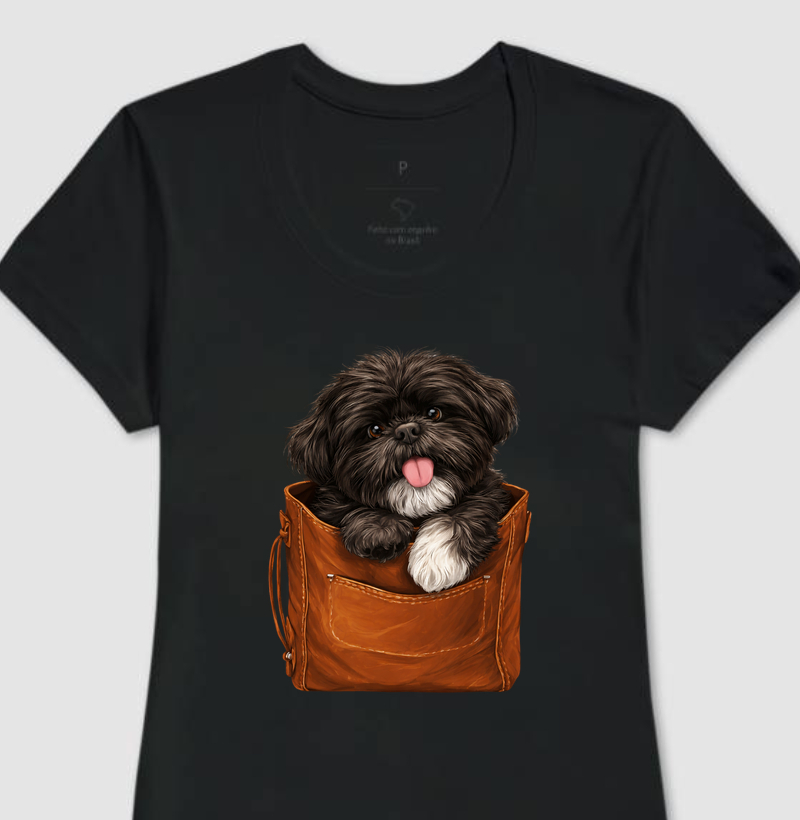 Camiseta Shih Tzu Na Bolsa