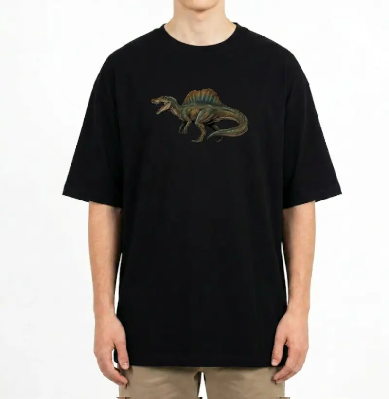 Camiseta Dinossauro Oversized Espinossauro Algodão Premium Dinoloco