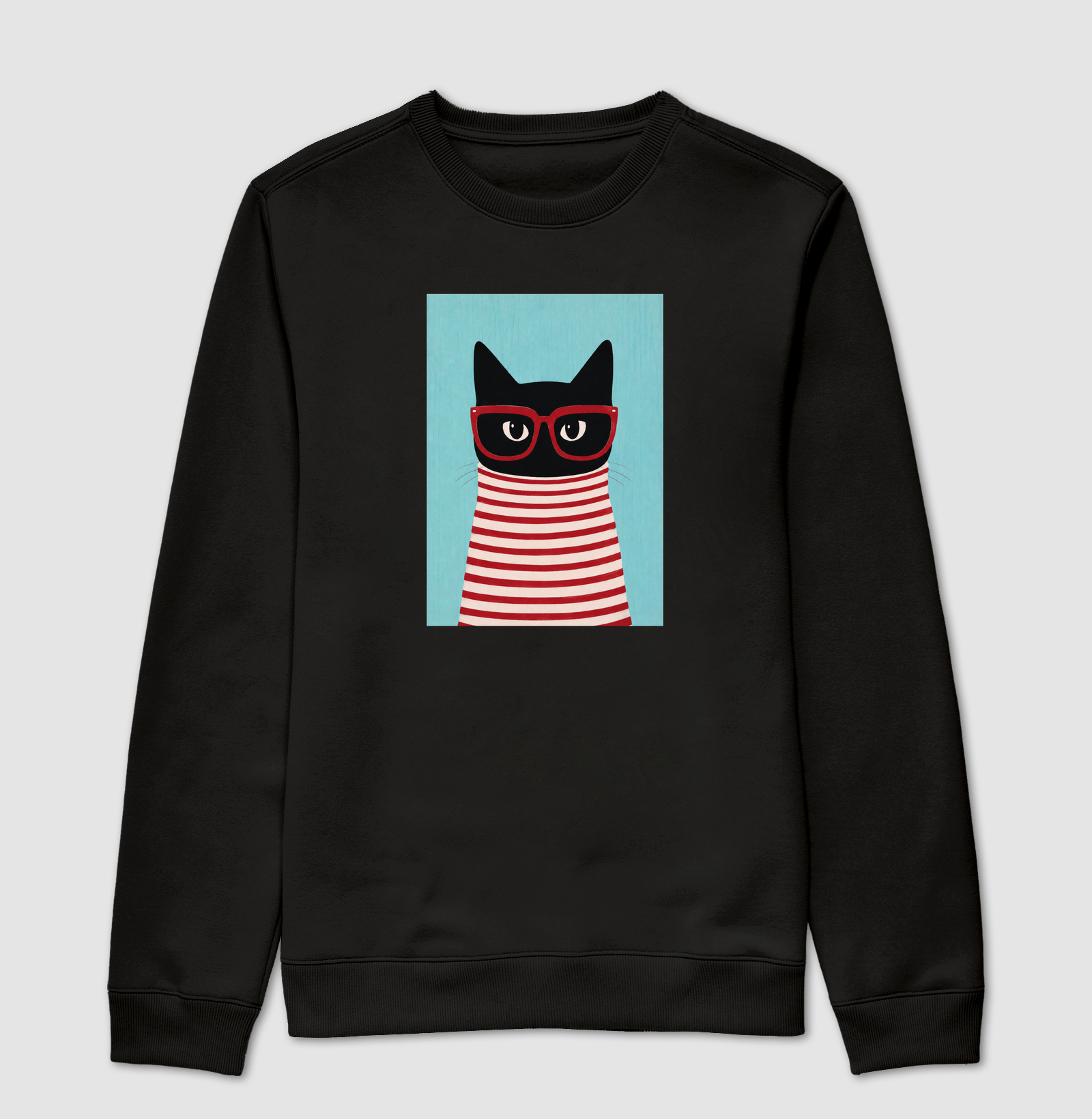 Gato Retrô - Suéter Moletom