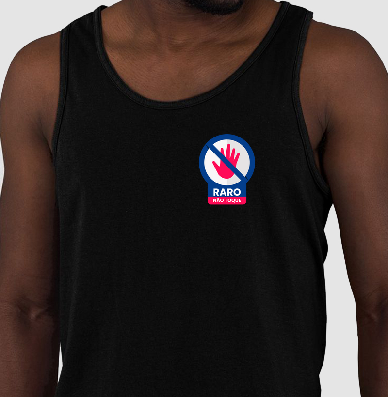 Camiseta regata estampada para colecionador de miniaturas raro, não toque - duplo sentido