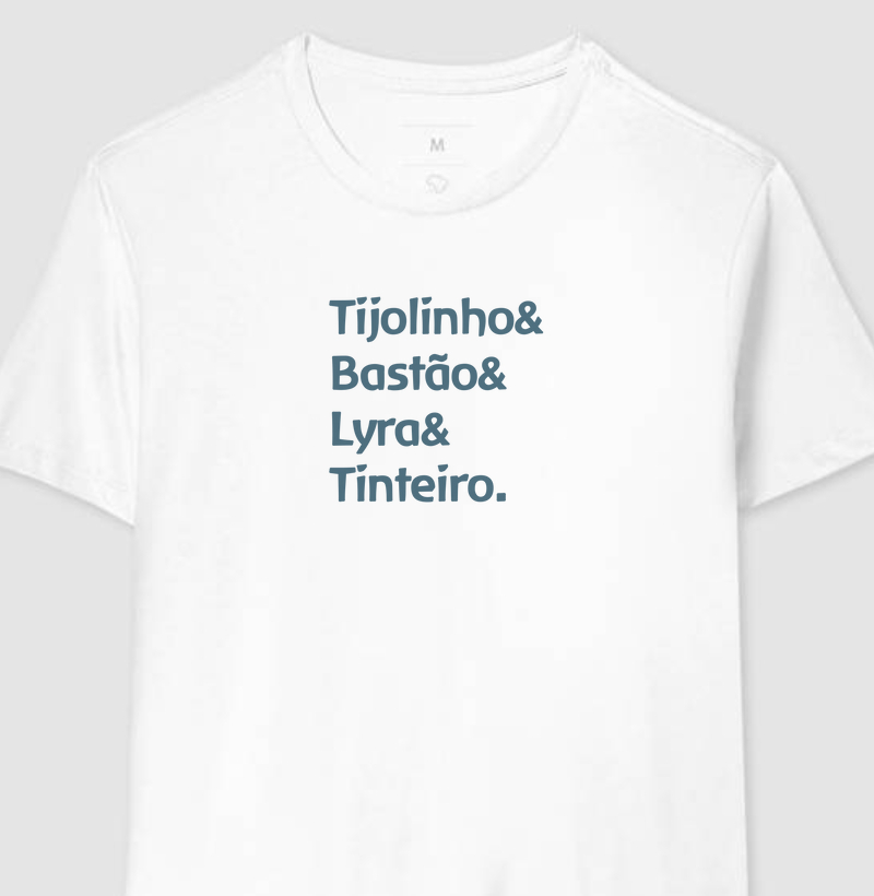 Tijolinho, bastão, lyra & tinteiro.