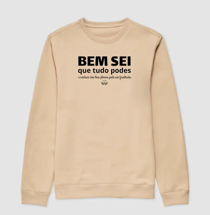 Suéter Moletom Bem sei que tudo podes. Jó 42.2