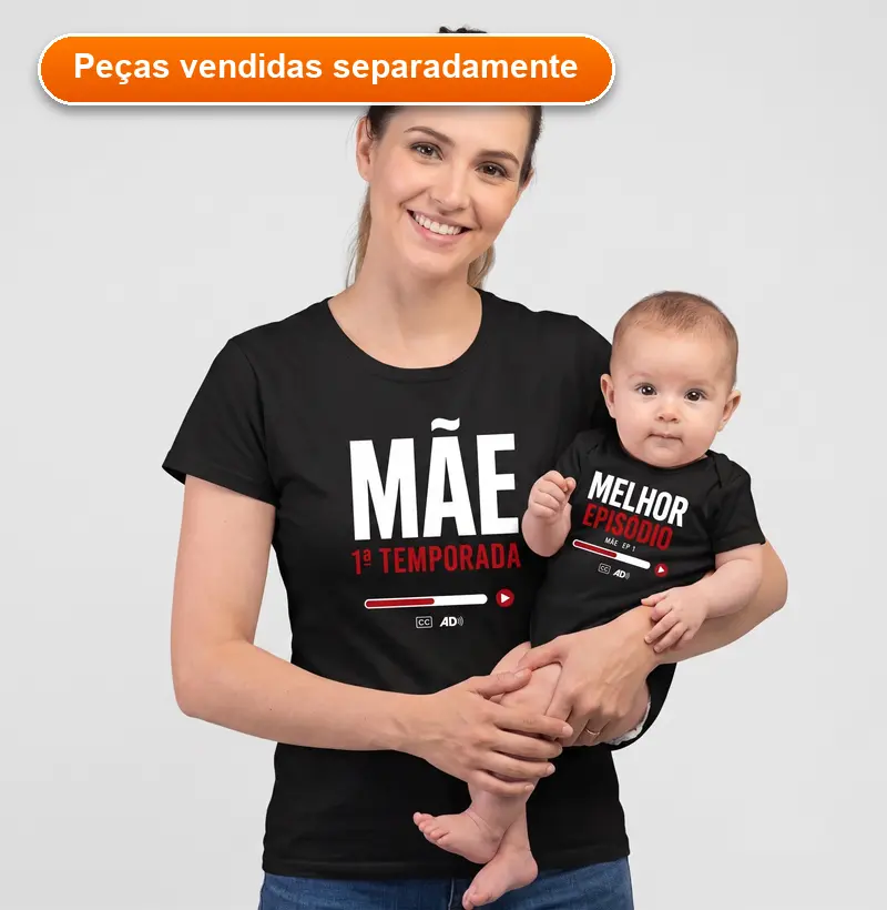 Mãe 1ª temporada - Blusa Feminina Estampada -  Mãe e Filho(a)