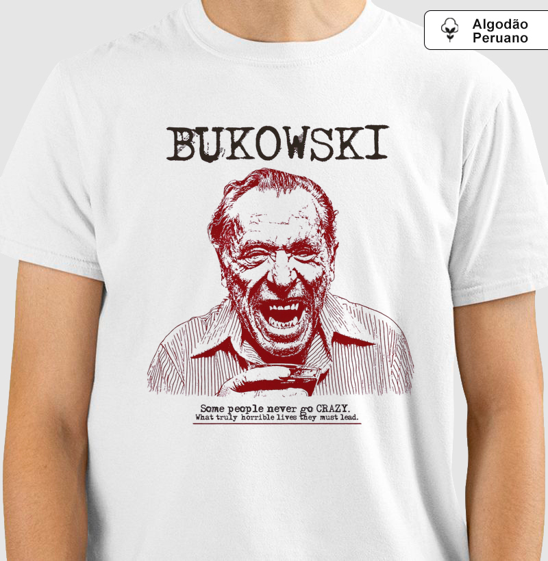 Camiseta Charles Bukowski Vintage | 100% Algodão Peruano