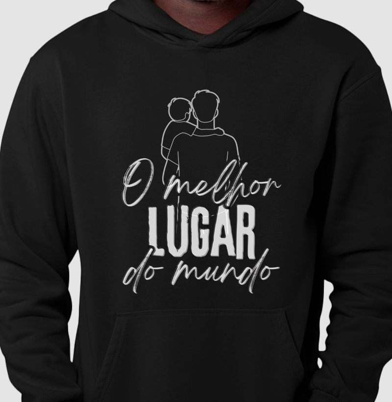 O Melhor Lugar do Mundo: Abraço de Pai - Hoodie Slim