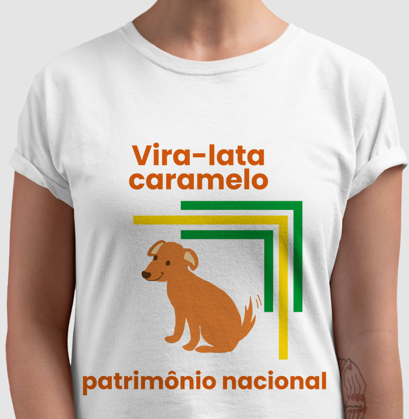 Camiseta Vira-lata caramelo patrimônio nacional