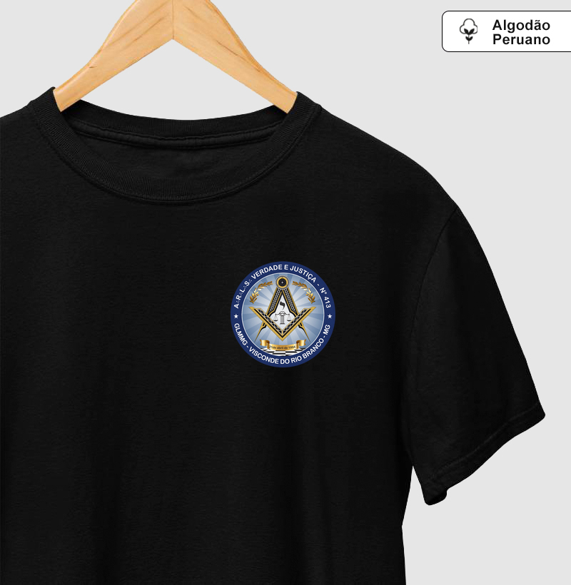 CAMISETA ALGODÃO PERUANO ARLS VERDADE E JUSTIÇA Nº413 - Mr. GADU 2
