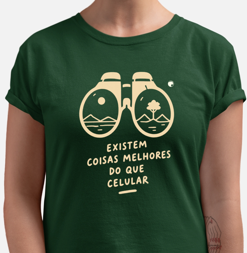 Existem coisas melhores do que celular - Camiseta