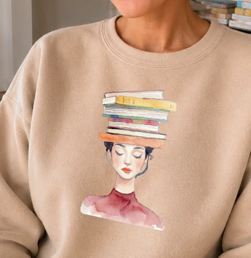 Aquarela - Muitos livros na cabeça