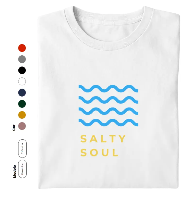 Salty Soul [estampa azul e amarelo]