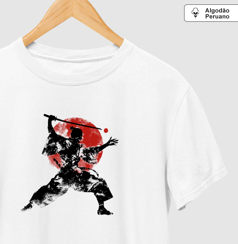 Camiseta Zombie Samurai Algodão Peruano - Camiseta Algodão Peruano