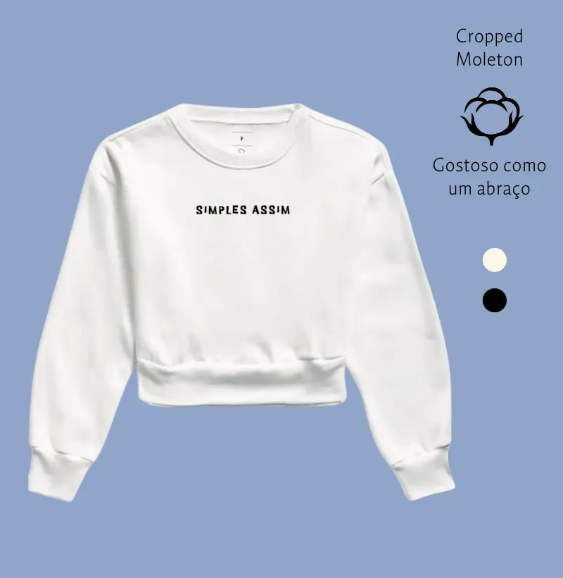 Simples Bold (Cropped Moletom)