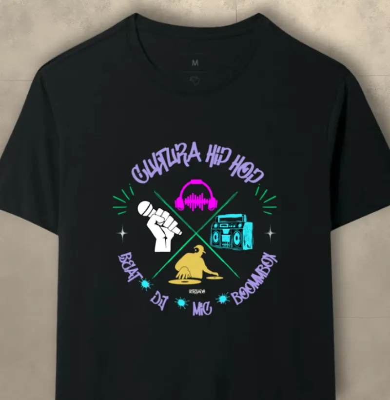 Cultura Hip Hop - Beat * DJ * Mic * Boombox - color