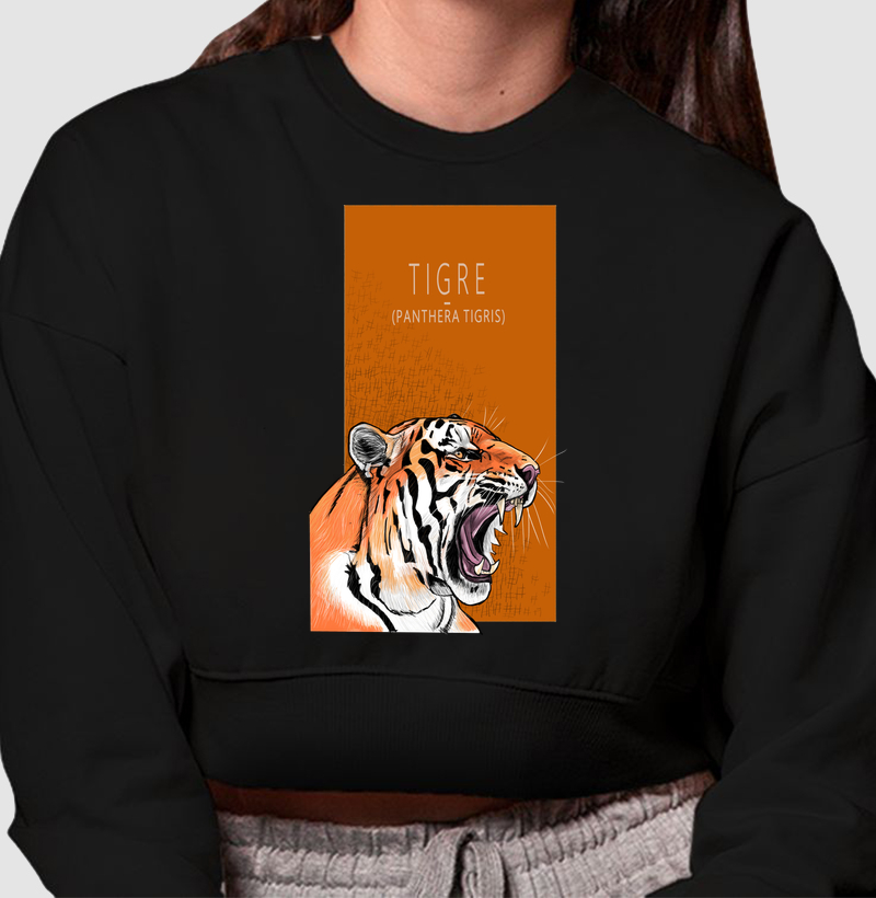 Cropped Moletom Tigre - Cropped Moletom