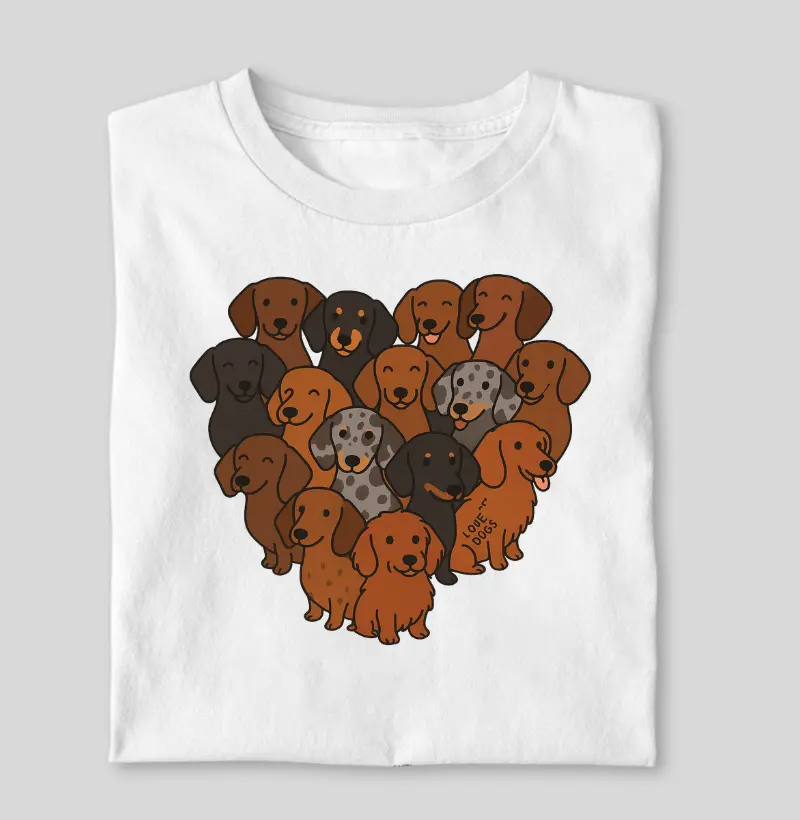 Salsicha e amor envolvido