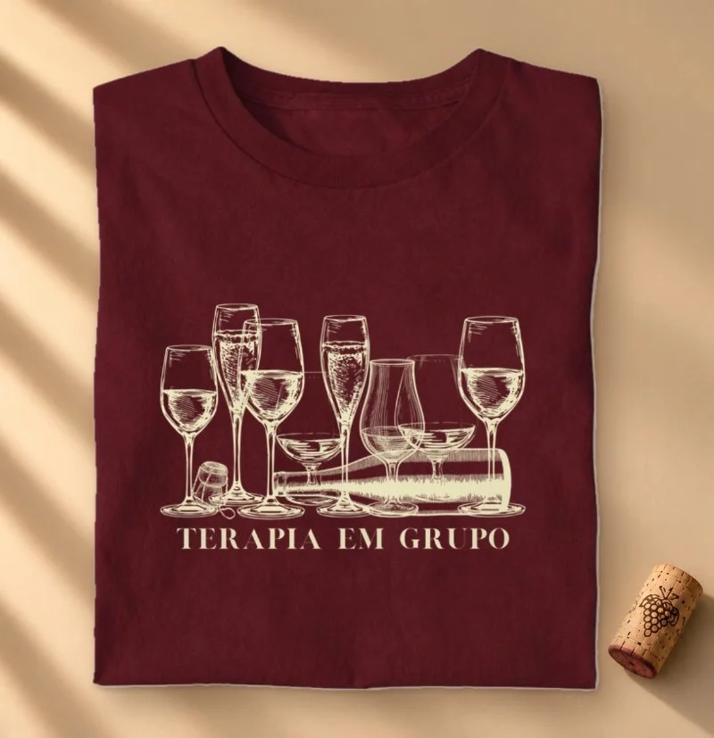 Camiseta Vinho - Terapia em Grupo
