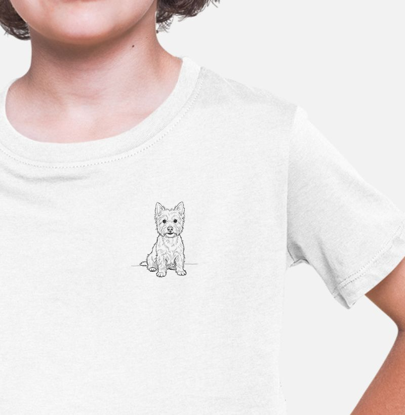 West Highland White Terrier - Desenho - Camiseta Infantil