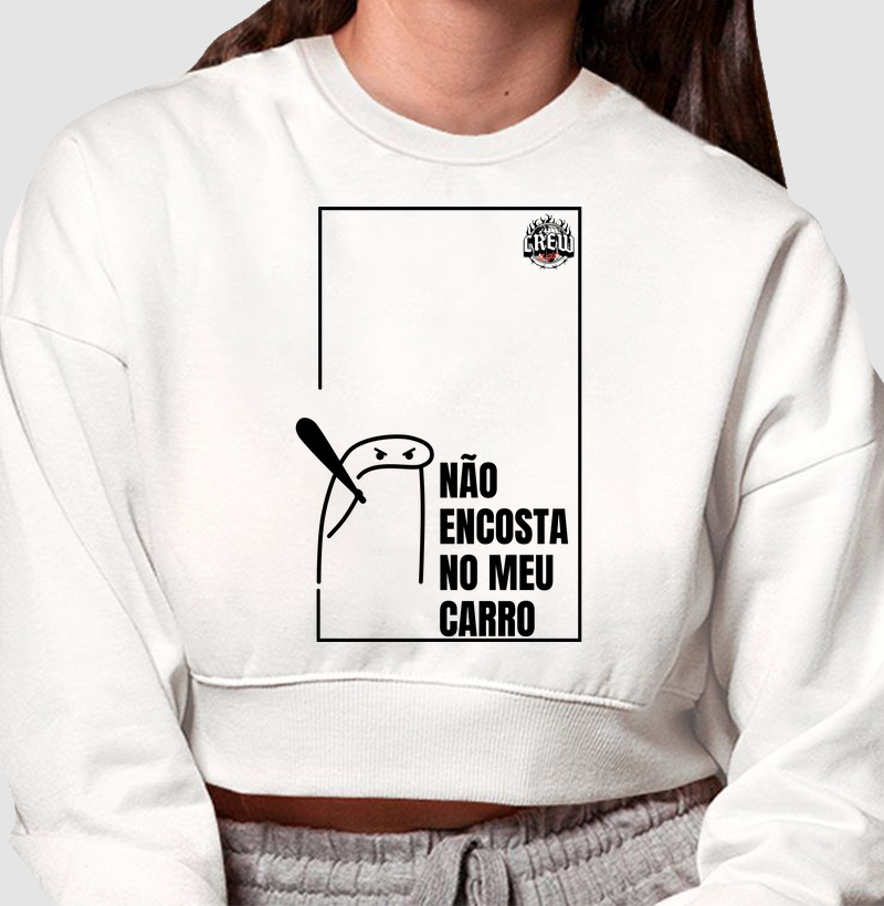 Cropped Moletom - Não Encosta