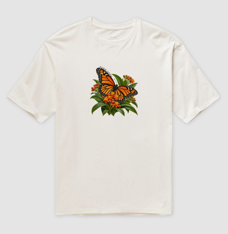 Borboleta-monarca - Coleção Fauna Brasileira - Camiseta Oversized