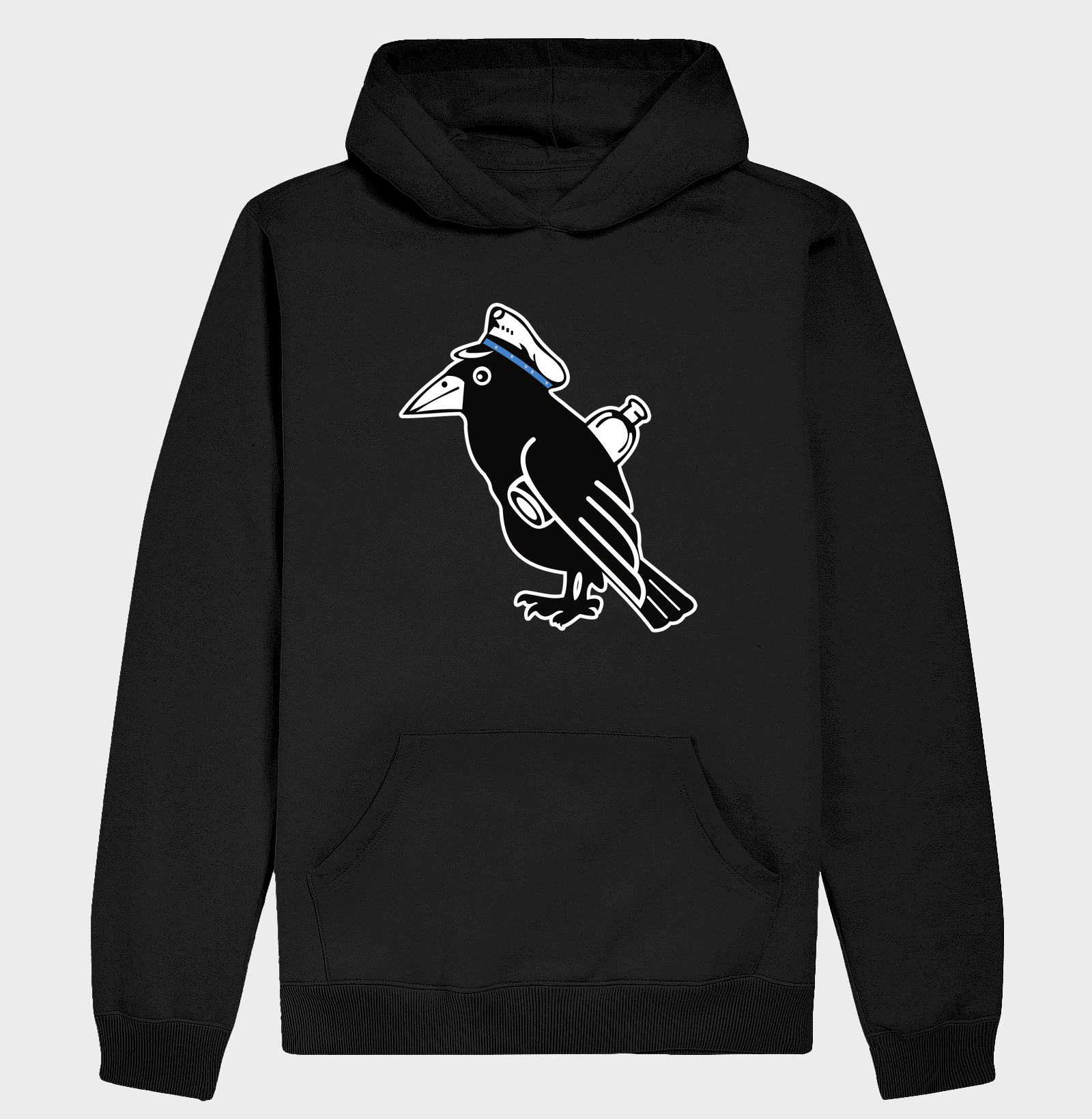 Kriegsmarine U-boat U-1007 - Raven with Bottle wearing Cap