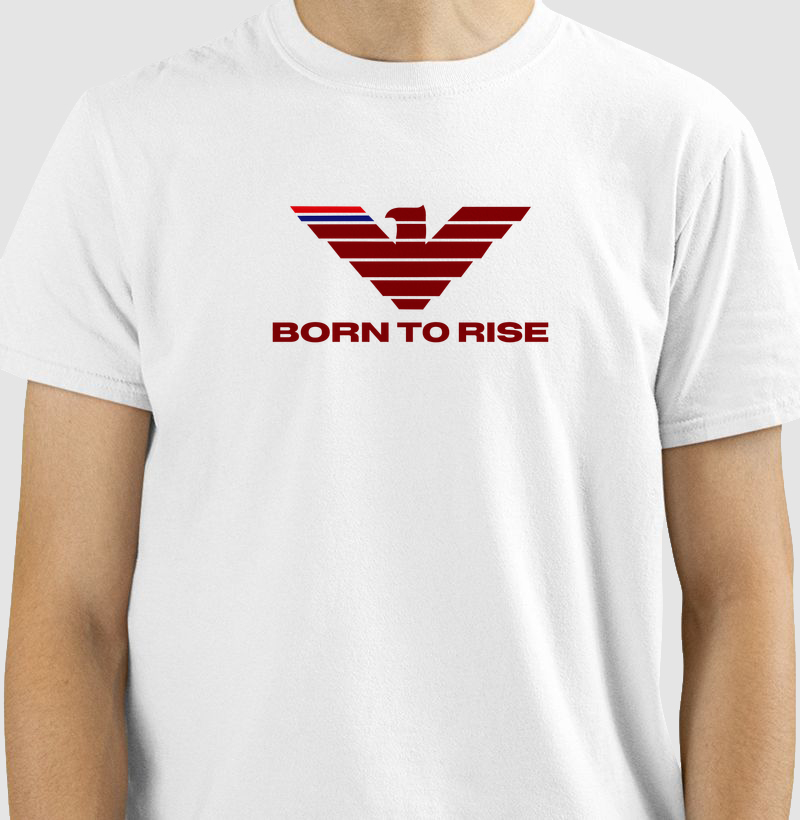 🦅 BORN TO RISE | O Poder de Quem Nasceu para Superar Mais do que uma estampa, Born to Rise é uma declaração de força, atitude e propósito. Inspirada na majestade da águia, símbolo universal de liderança, visão e liberdade, esta obra transmite a mentalidade daqueles que não aceitam limites e transformam desafios em conquistas. - Camiseta