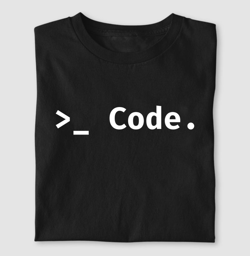 Camiseta Minimalista >_ Code