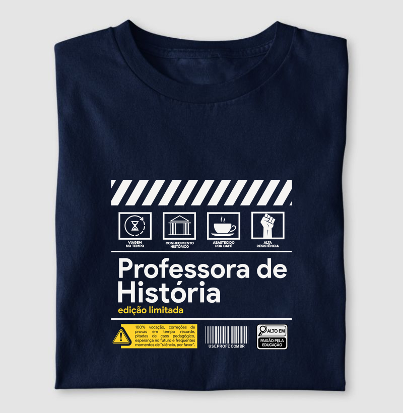 Professora de História - Rótulo