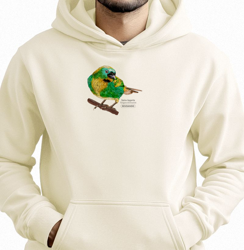 Aves do Brasil - Saíra-lagarta - Moletom Hoodie