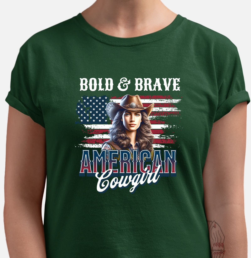 Camiseta Bold & Brave American Cowgirl