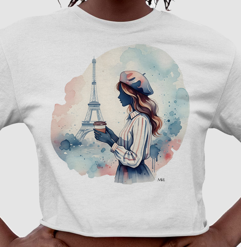 Cropped Algodão Premium - Café Parisiense 