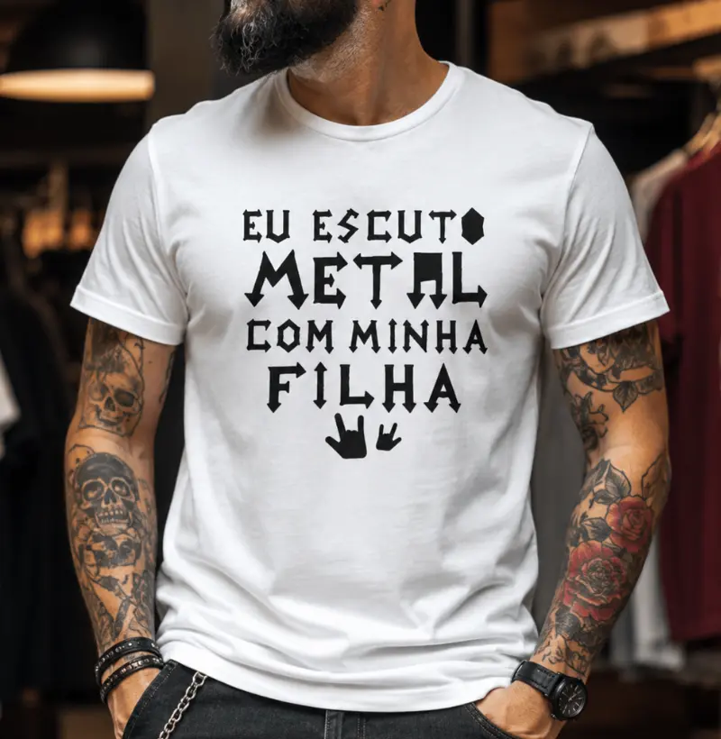EU ESCUTO METAL COM MINHA FILHA