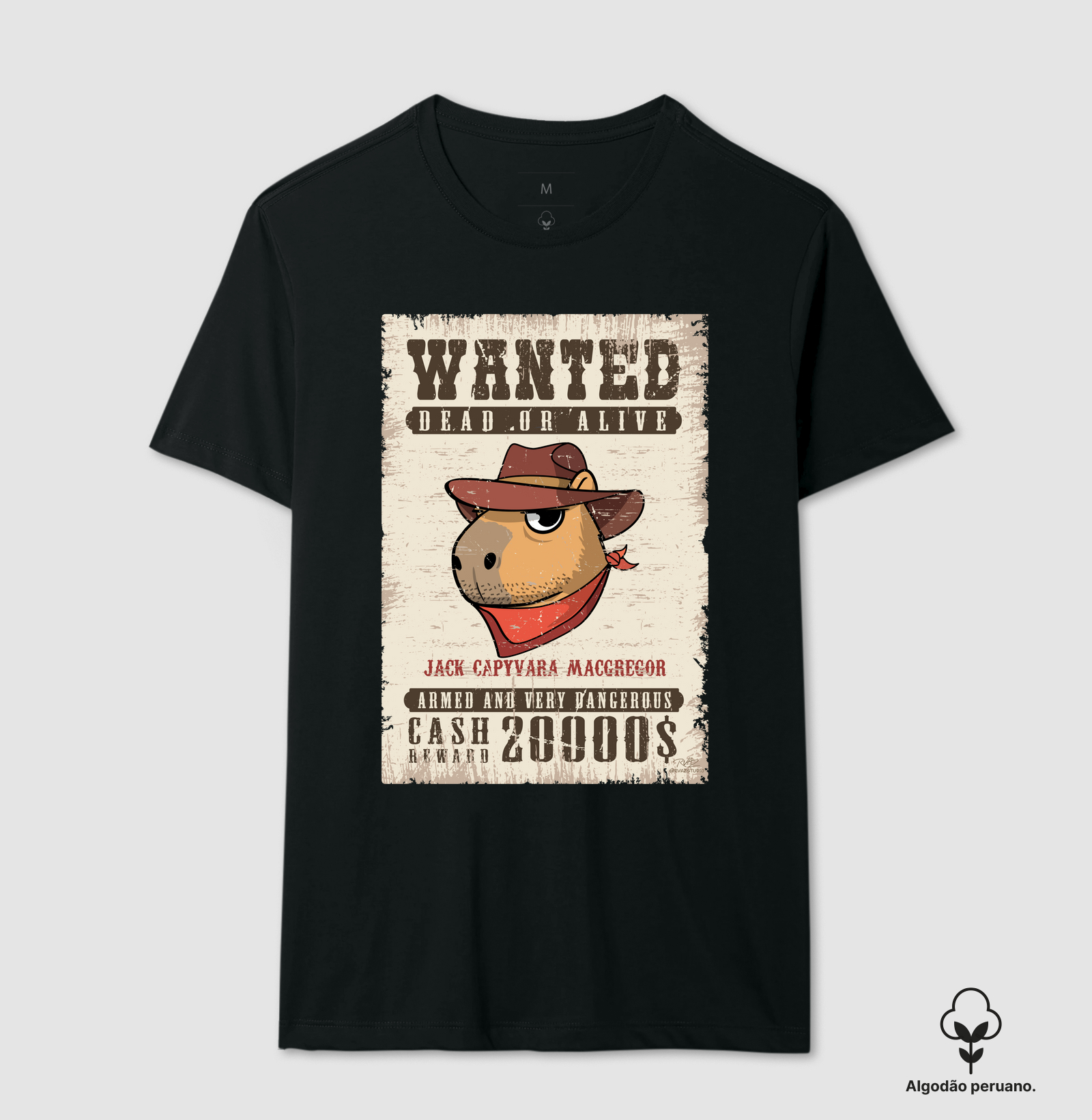 Camiseta Wanted Capivara - Camiseta Algodão Peruano