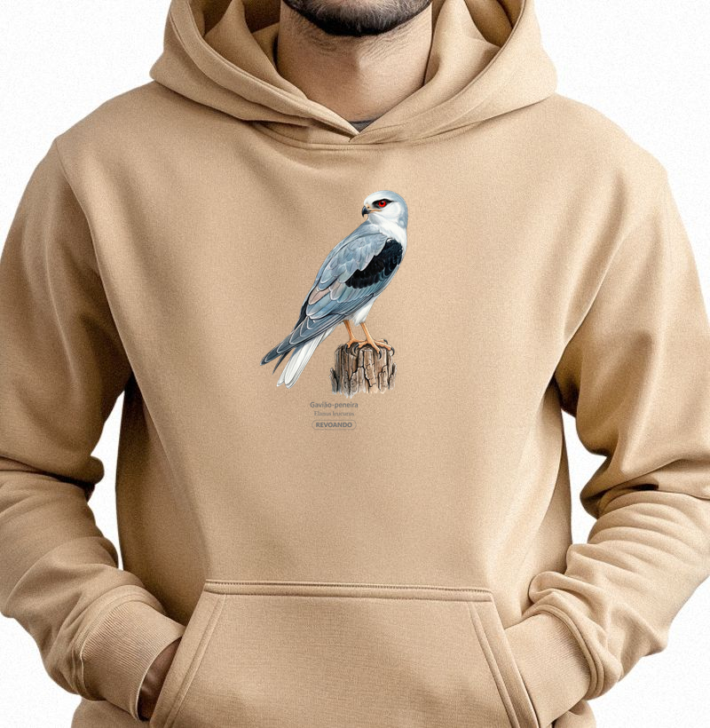 Traços Alados - Gavião-peneira - Moletom Hoodie