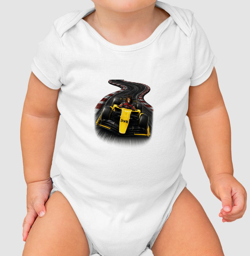 Body Infantil Piloto de Corrida F1 Equino - Body Infantil